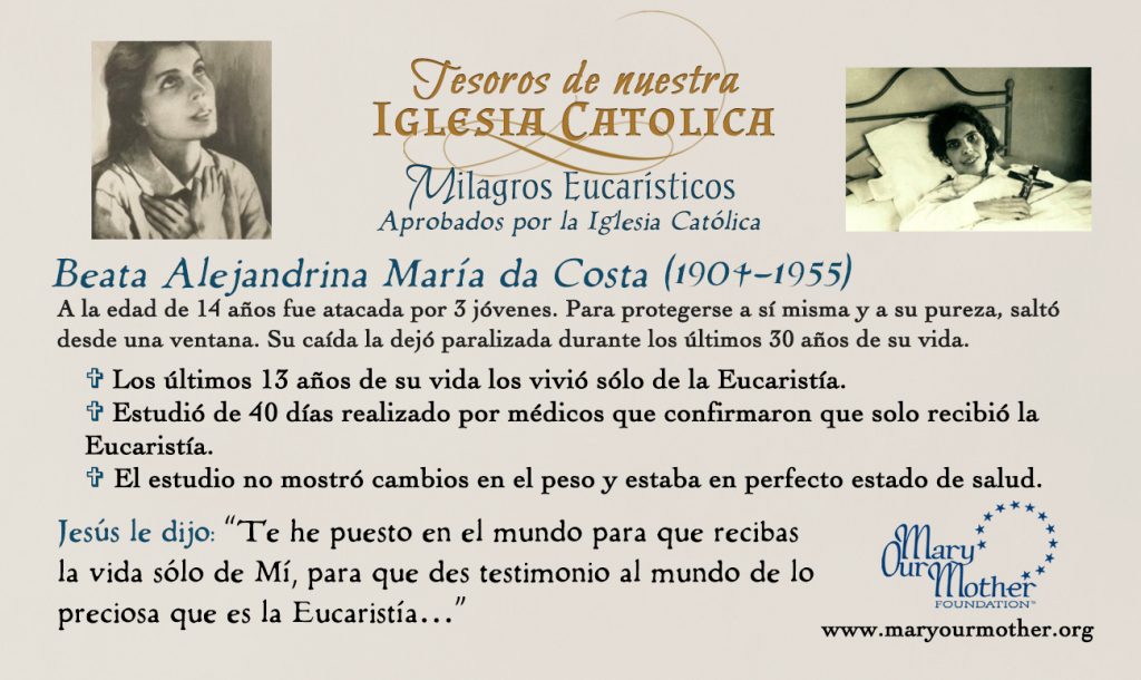 Spanish Blessed Alexandria Card Front